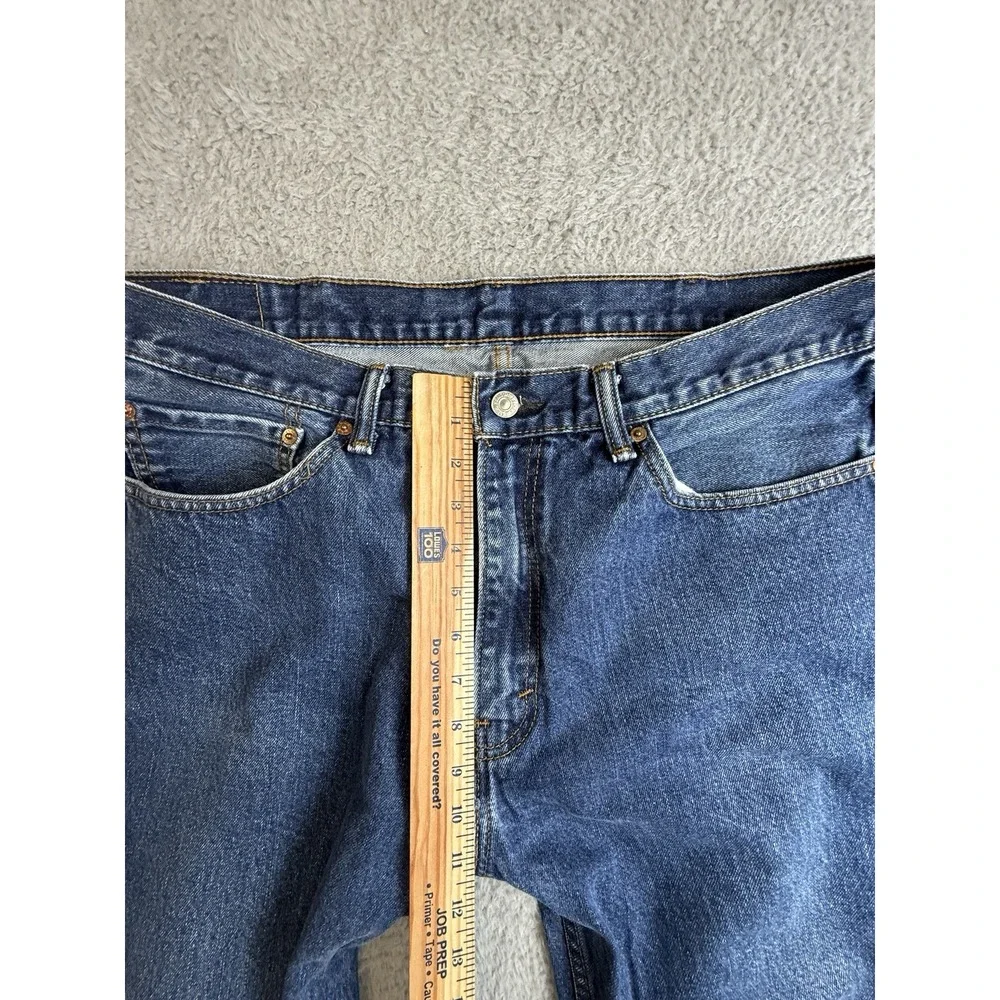 Levis 505 Jeans Mens Size 38 X 34 Blue Straight Leg‎ Dark Wash Classic Denim